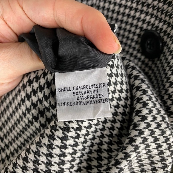 Talbots: Houndstooth Button Longline Popover Tunic Top Midi Shirt Dress Size 6 - Picture 6 of 6